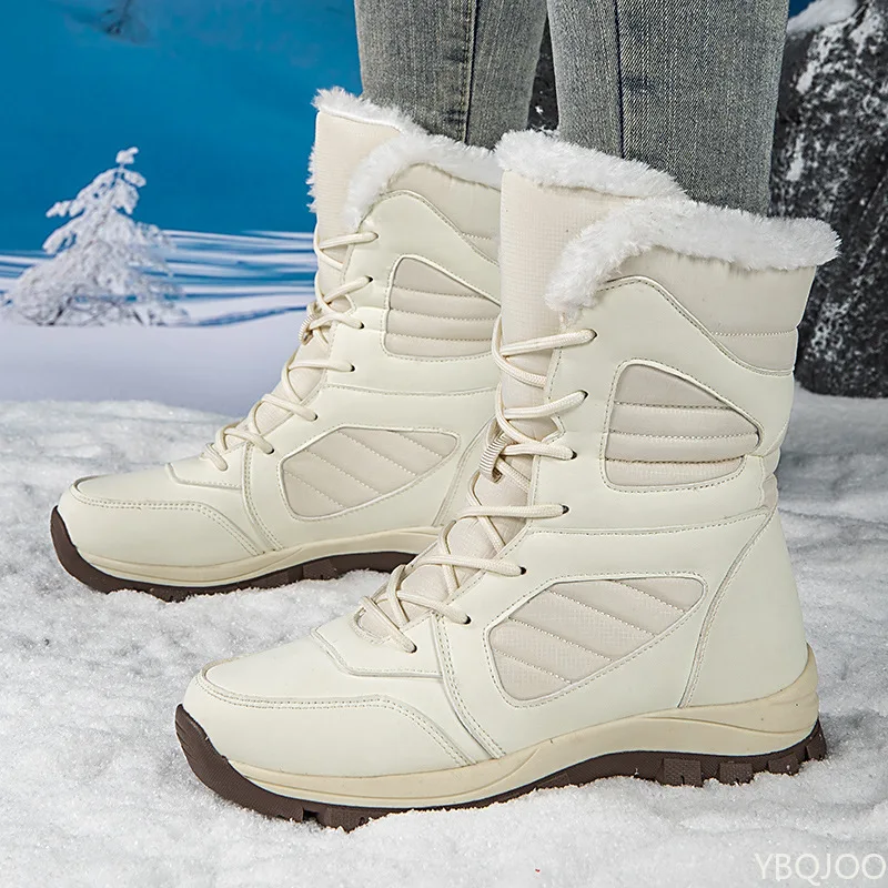 Men'S Shoes Water Resistant - Inverno alta superior grosso resistente ao