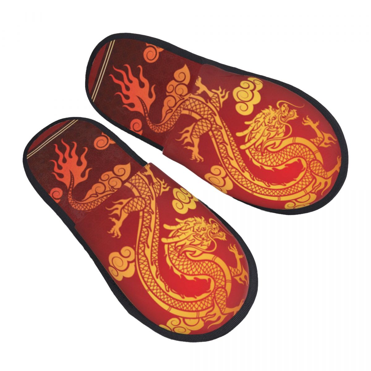 Men Shoes Illustration - Chinelo com ilustração de dragão para