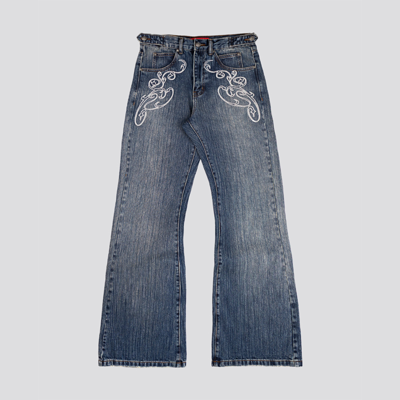 Men Shoes Jeans - Calça Jeans Bootcut Azul Y2K Vintage