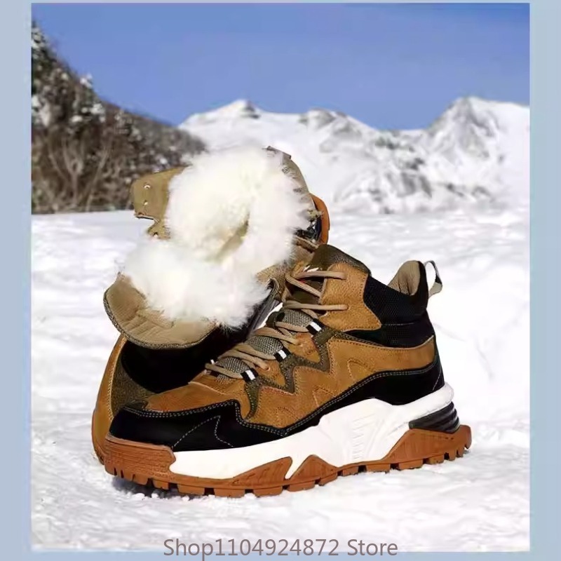 Men'S Shoes With Support - Inverno quente lã algodão sapatos botas