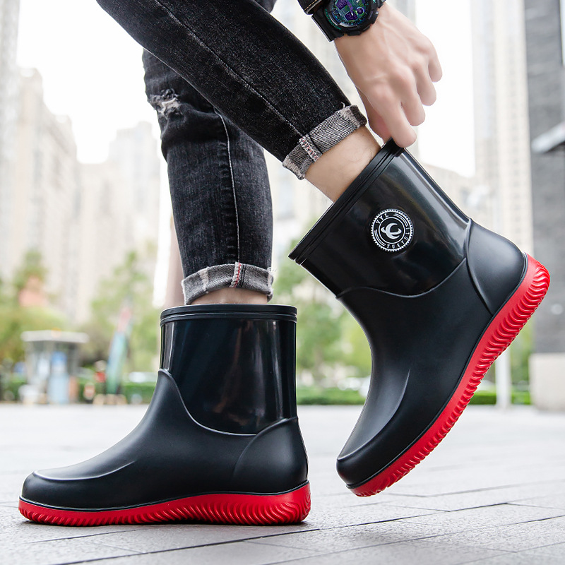 Men'S Shoes Water Resistant - Botas de chuva masculinas de cano