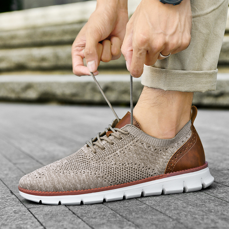 Men Shoes Oxford - Sapatos Casuais Masculinos Clássicos Respiráveis Brogue