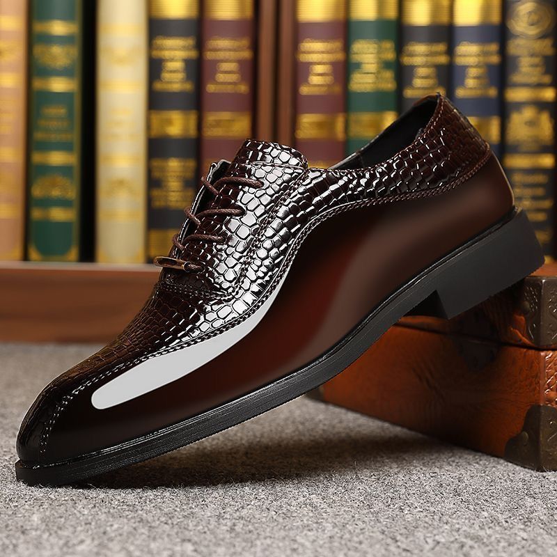 Men Shoes Formal - Sapatos Sociais Masculinos de Couro Envernizado