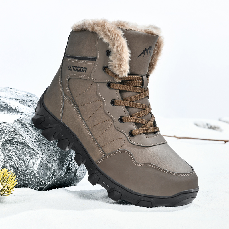 Men'S Shoes With Support - Botas de inverno masculinas quentes impermeáveis
