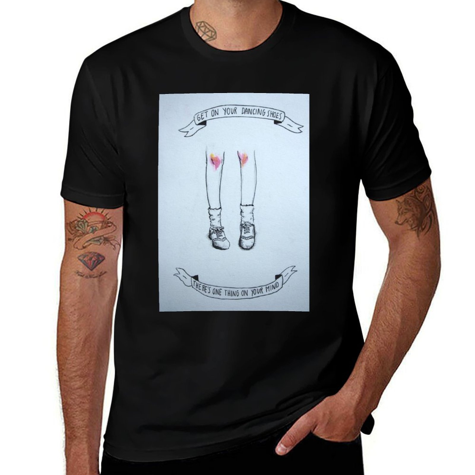 Men Shoes Illustration - Camiseta com estampa de ilustração de