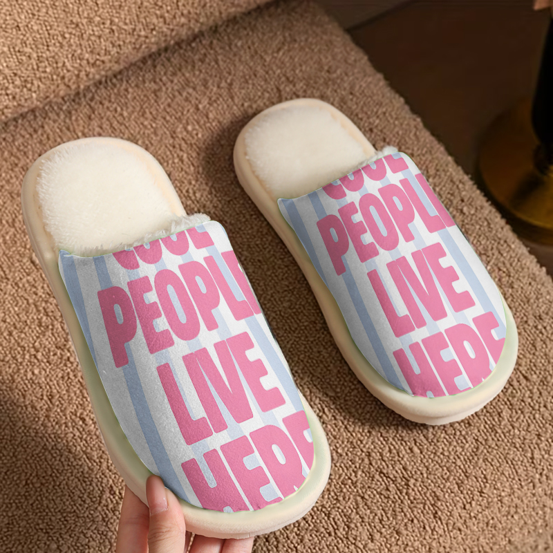 Men Shoes Quotes - Chinelos de Pelúcia Luxuosos Cool Quote