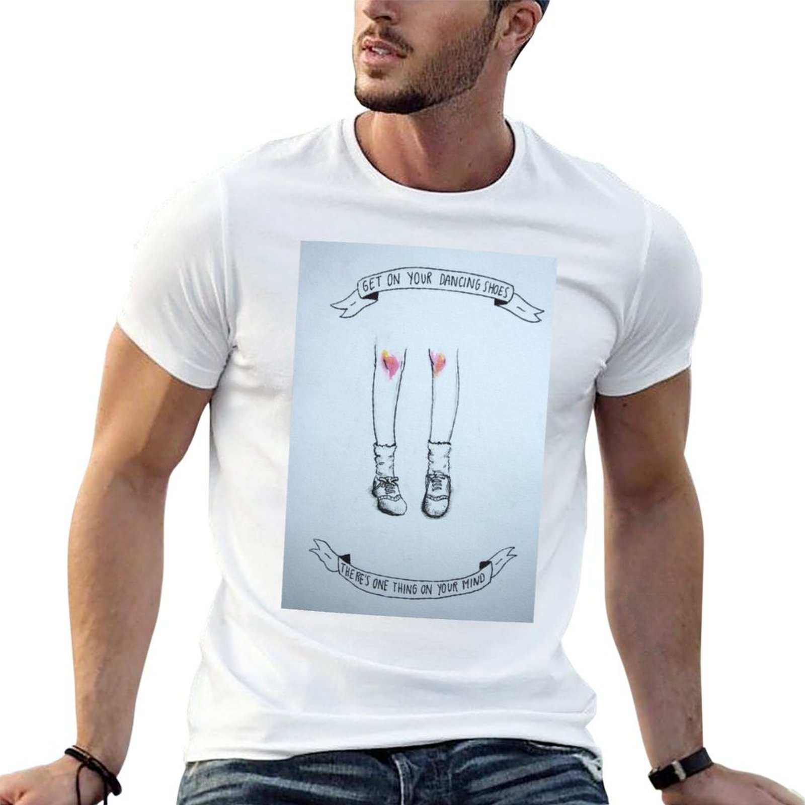 Men Shoes Illustration - Camiseta com ilustração de sapatos de