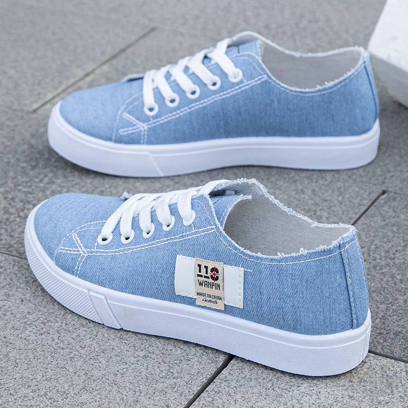 Men Shoes Type - Tênis Feminino de Lona Cano Baixo