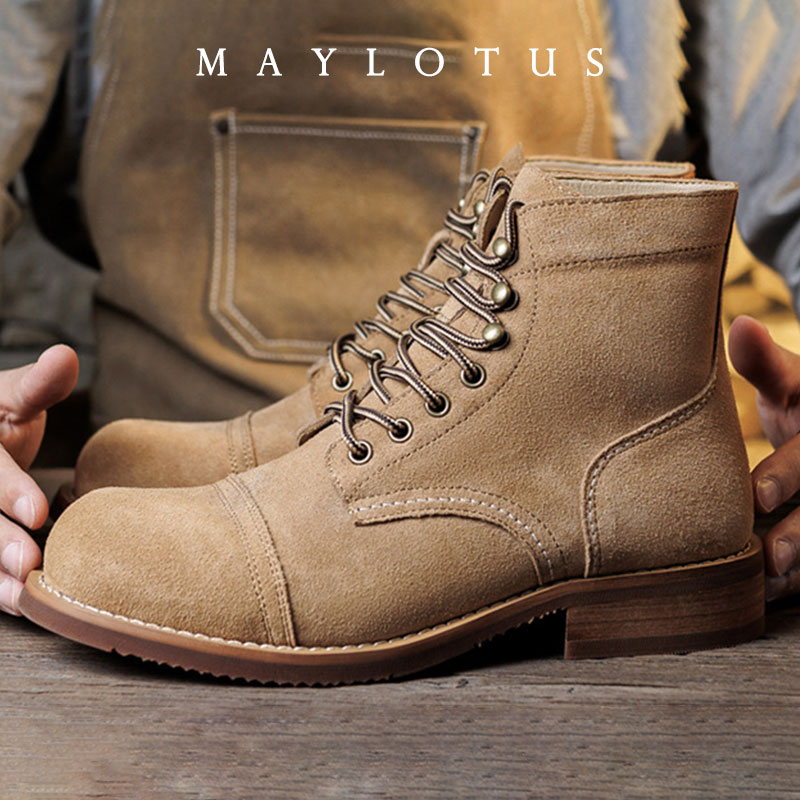 Men Shoes Type - Bota de camurça com sola Goodyear,