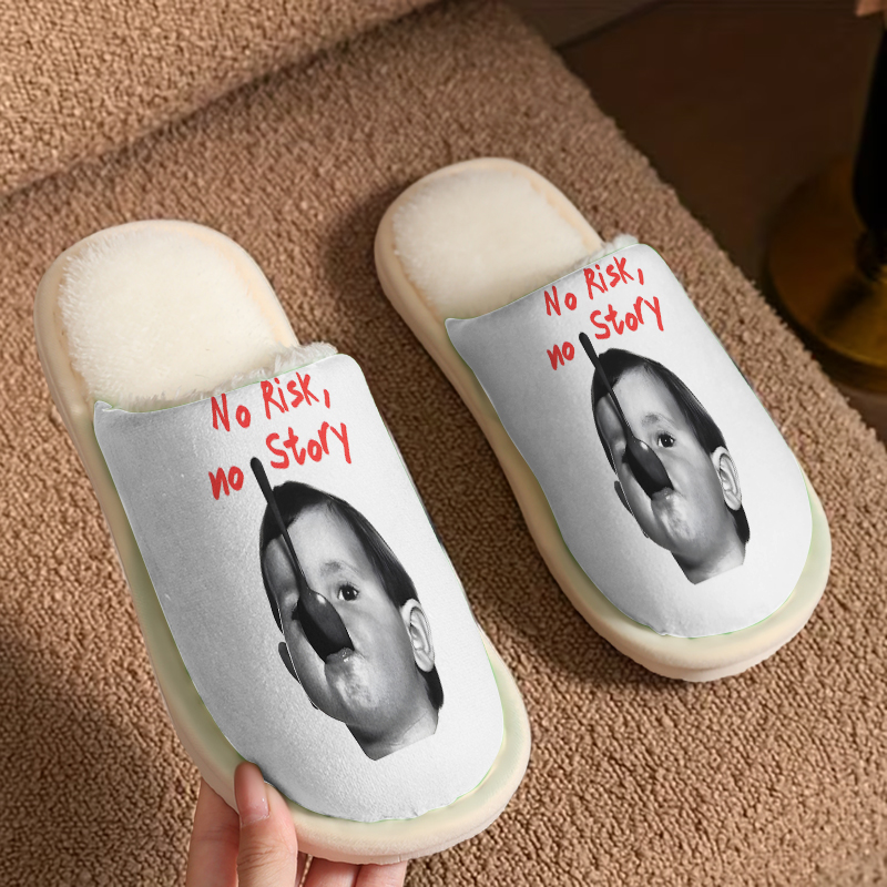 Men Shoes Quotes - Risk Quote Pantufas de Pelúcia de