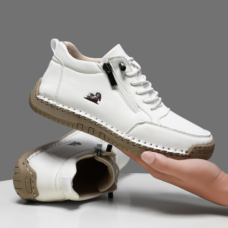 Men Shoes Type - Tênis feminino de couro artesanal sapatos
