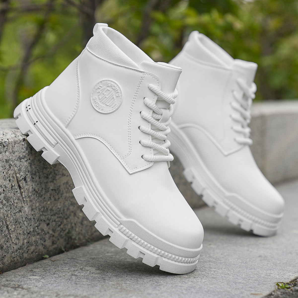 Botas de motocicleta brancas e - Men Shoes Type avaliação e preço