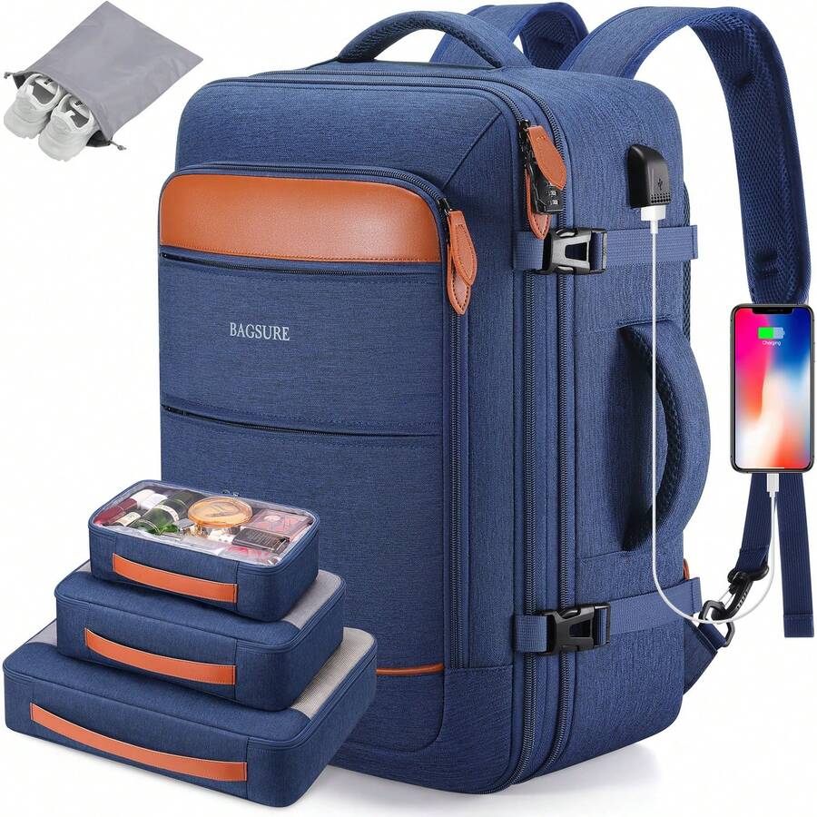 Mochila de viagem com 5 peças, - Men'S Shoes Water Resistant avaliação e preço