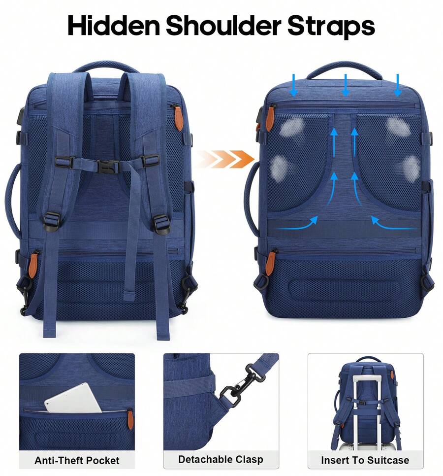 Mochila de viagem com 5 peças, - Men'S Shoes Water Resistant avaliação e preço