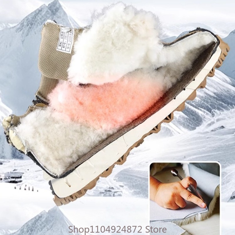 Inverno quente lã algodão sapa - Men'S Shoes With Support avaliação e preço