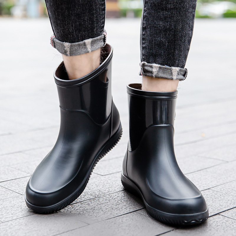 Botas de chuva masculinas de c - Men'S Shoes Water Resistant avaliação e preço