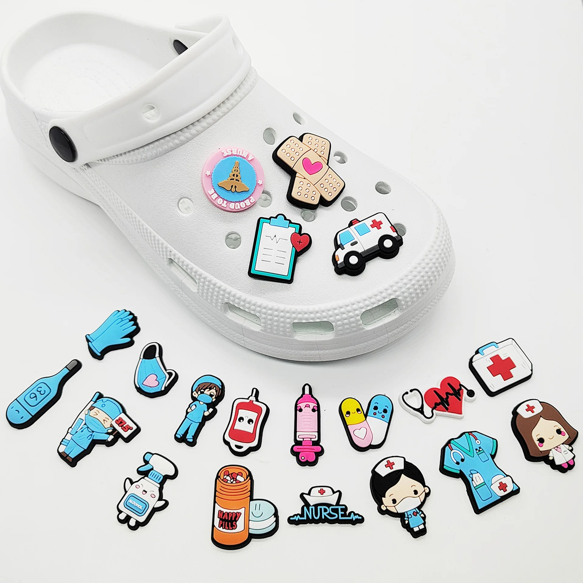 PVC Shoe Charms for Crocs, Med - Men Shoes Jeans avaliação e preço