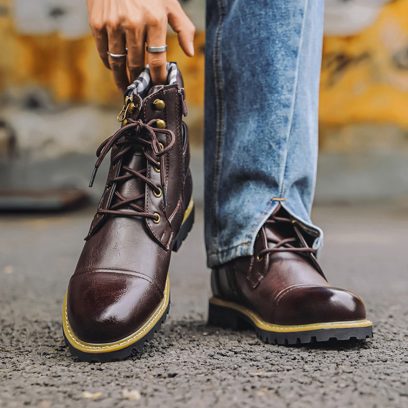 Botas de Couro Masculinas da M - Men Shoes Oxford avaliação e preço