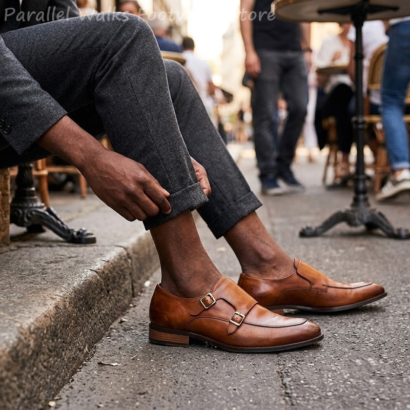 Sapatos masculinos com fivela  - Men Shoes Formal avaliação e preço
