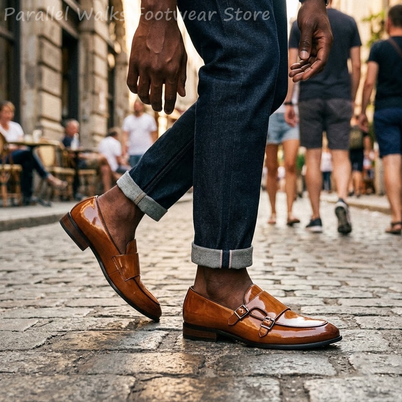 Sapatos masculinos com fivela  - Men Shoes Formal avaliação e preço