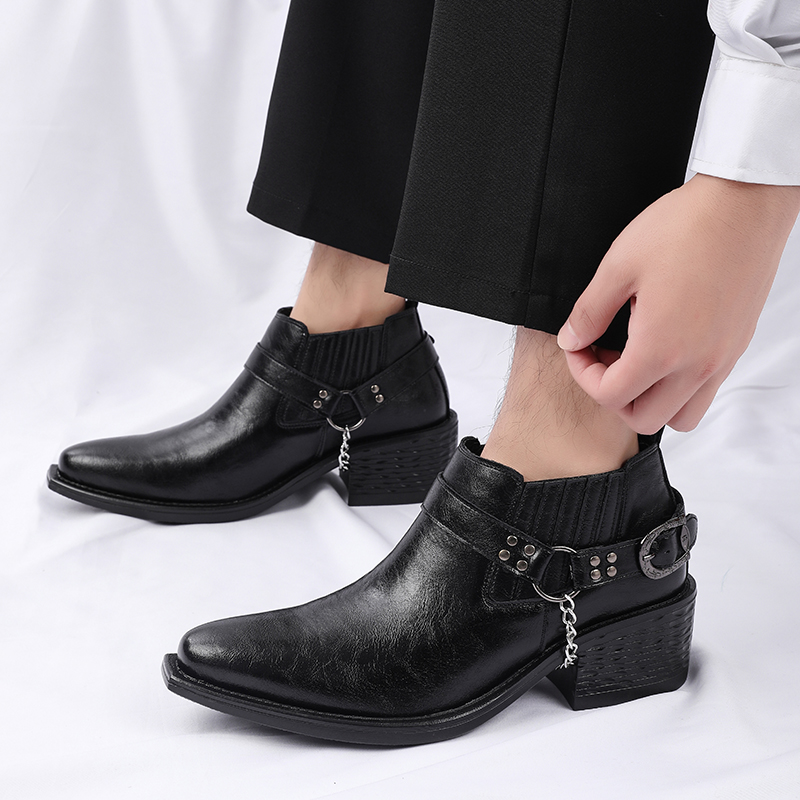 Novas Botas de Couro Marrom/Pr - Men Shoes Formal avaliação e preço