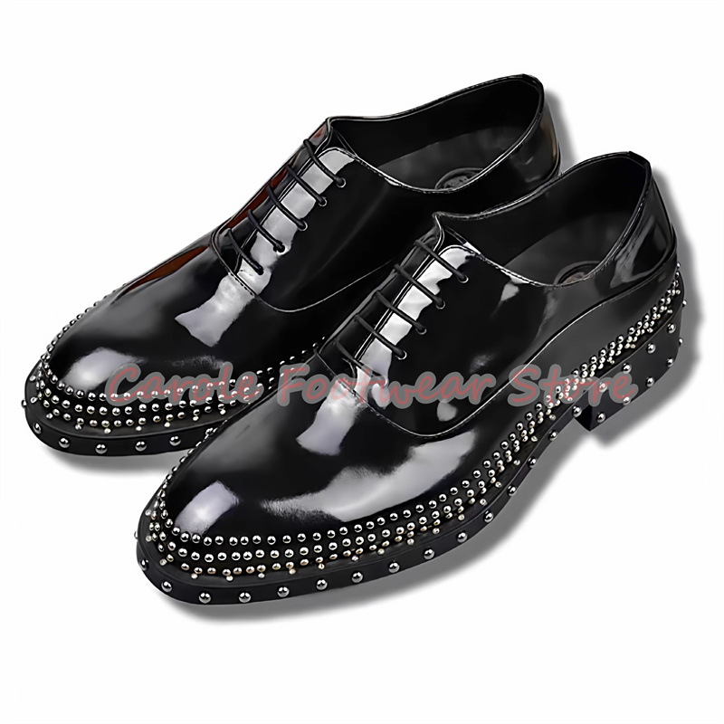 Punk rebite plataforma salto g - Men Shoes Oxford avaliação e preço