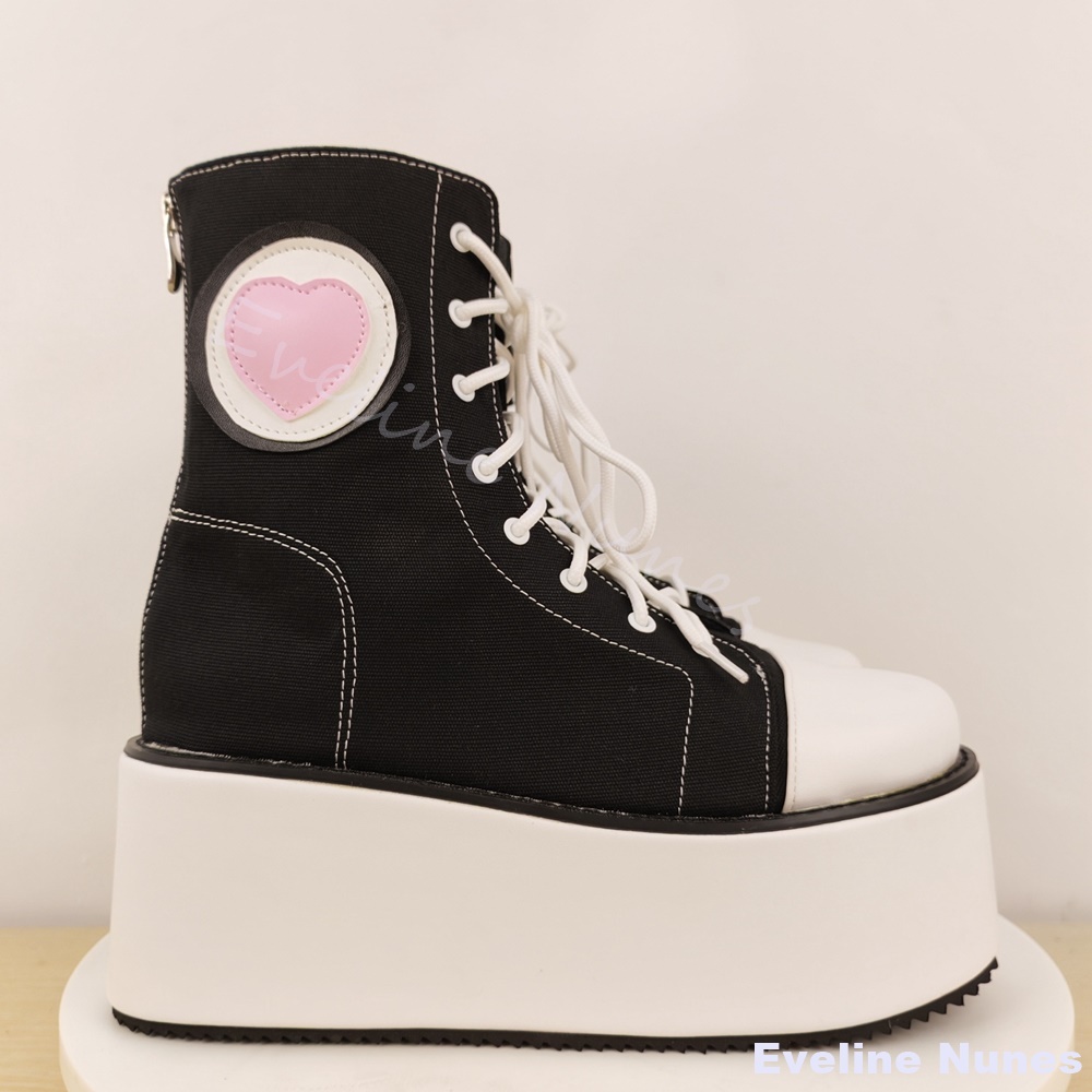 Sapatos de lona de sola grossa - Canvas Sneaker High avaliação e preço