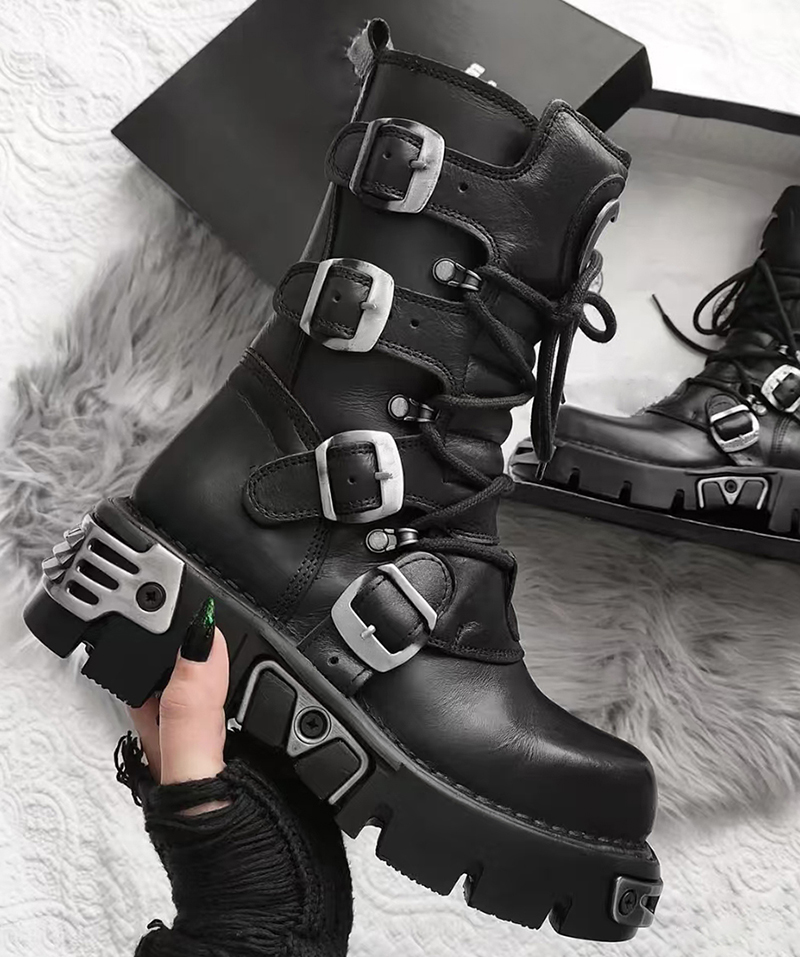 Homens de luxo moda punk gótic - Men Shoes Type avaliação e preço