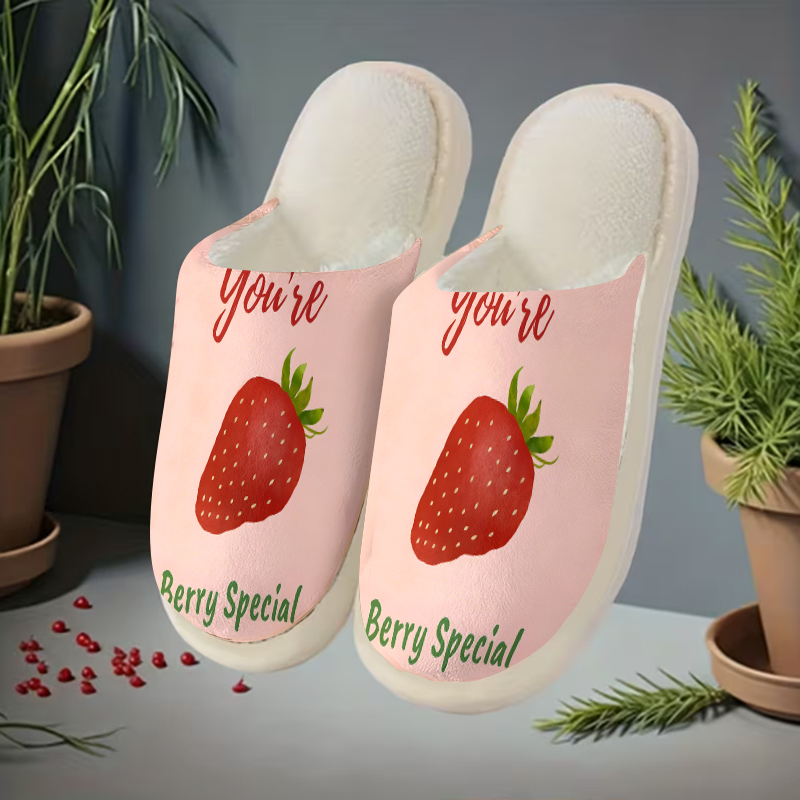 Strawberry Quote Pantufas de P - Men Shoes Quotes avaliação e preço