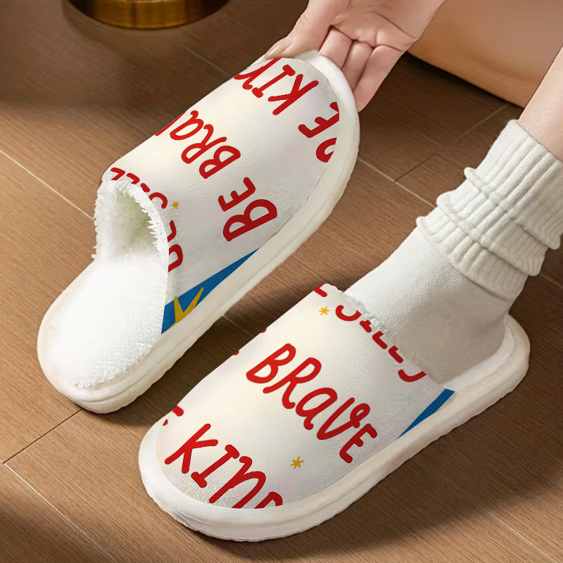 Kind Quote Chinelos de Pelúcia - Men Shoes Quotes avaliação e preço