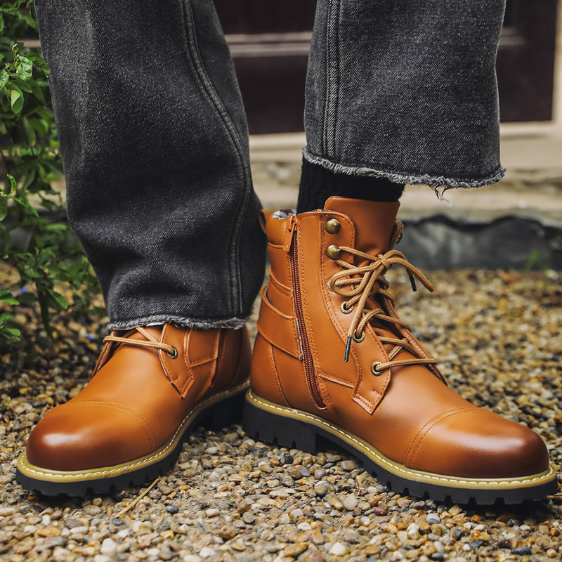 Botas de Couro Masculinas de M - Men Shoes Oxford avaliação e preço